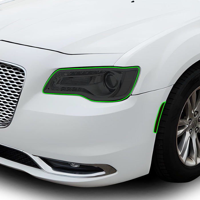 Head Light Head Light Overlay Tint Film Sticker Fits Chrysler 300 C 2015 - 2023 - Bogar Tech Designs