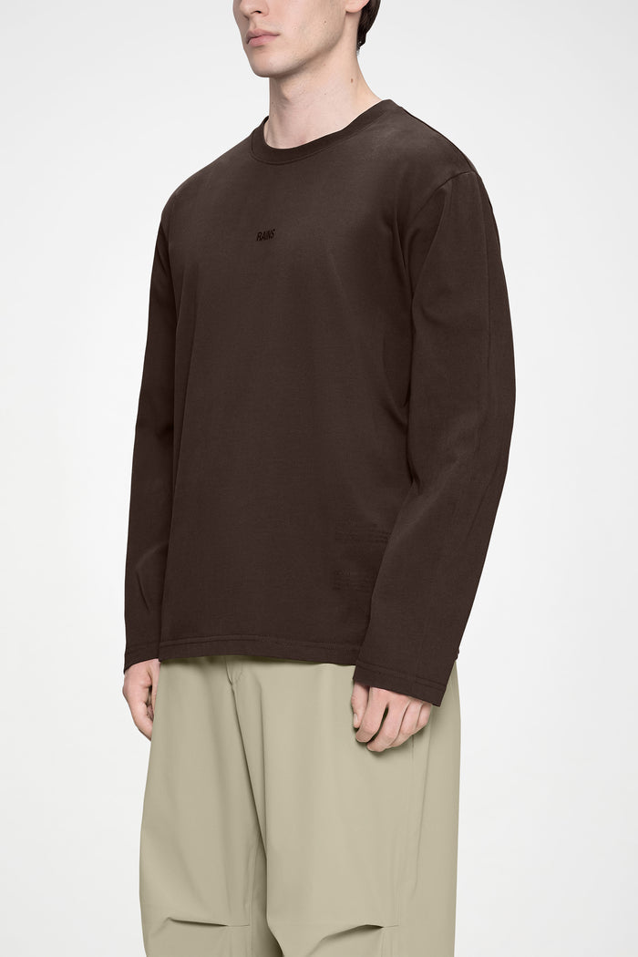 RAINS Classic Long Sleeve T-shirt Rains Bark Long Sleeve