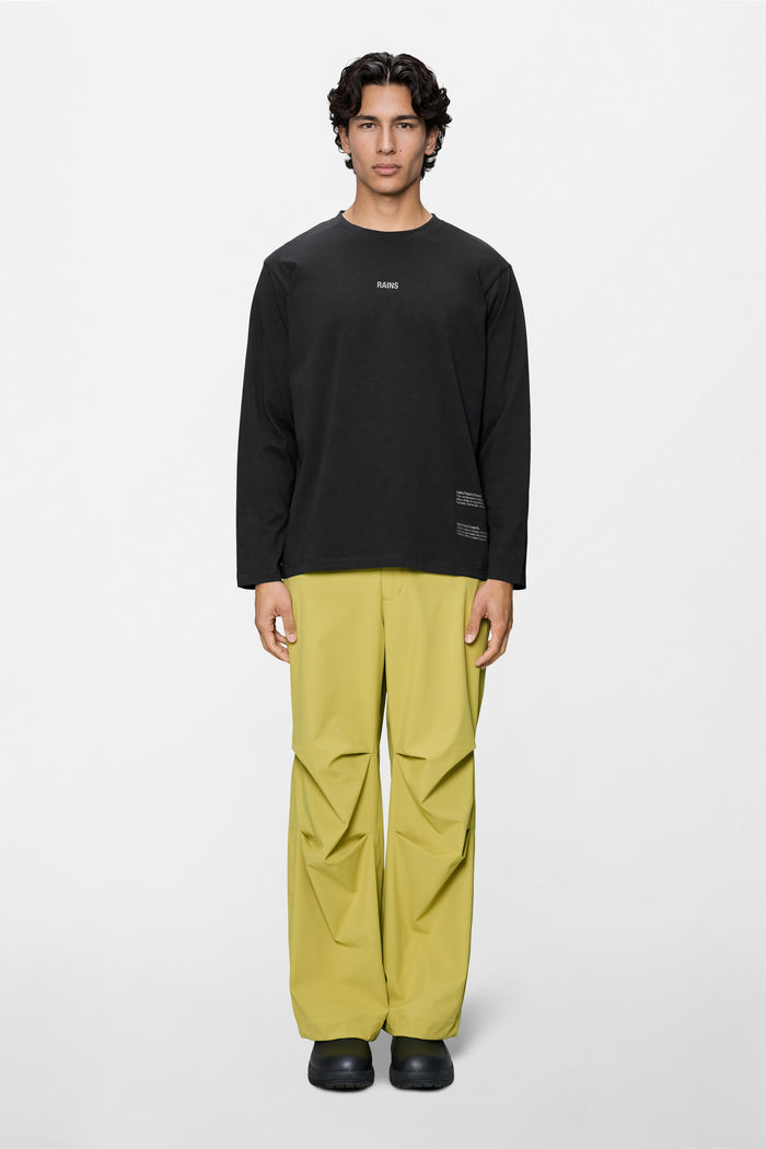 RAINS Classic Long Sleeve T-shirt Rains Black Long Sleeve