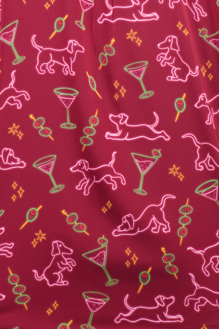 Classic PJ Set ~ Weenies and Martinis Silky
