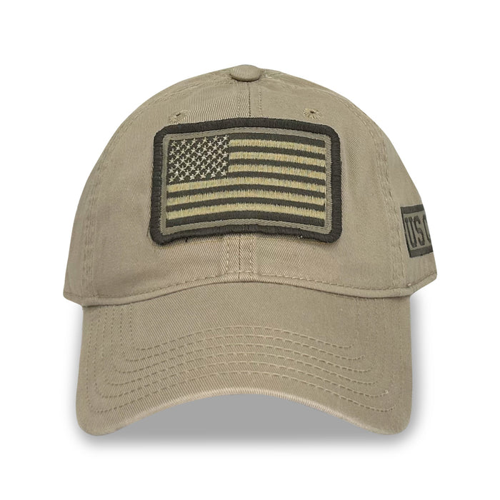 Coast Guard Patch Flag Hat (Khaki)