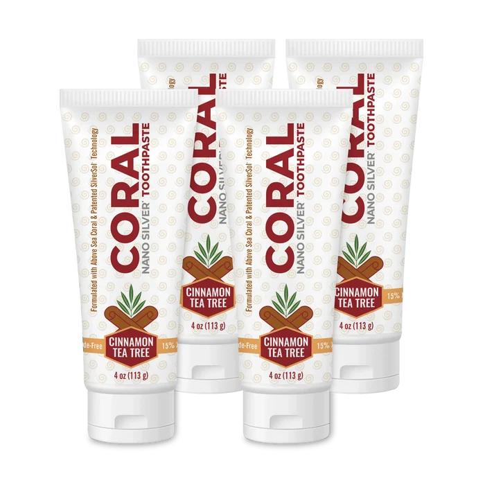 coral nano silver cinnamon tea tree 4 tubes