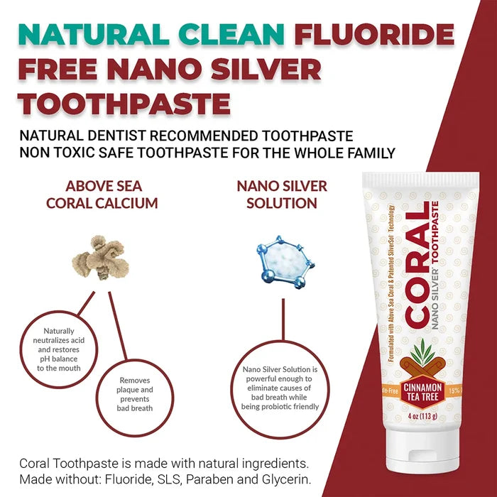 natural clean fluoride-free cinnamon tea tree flavor