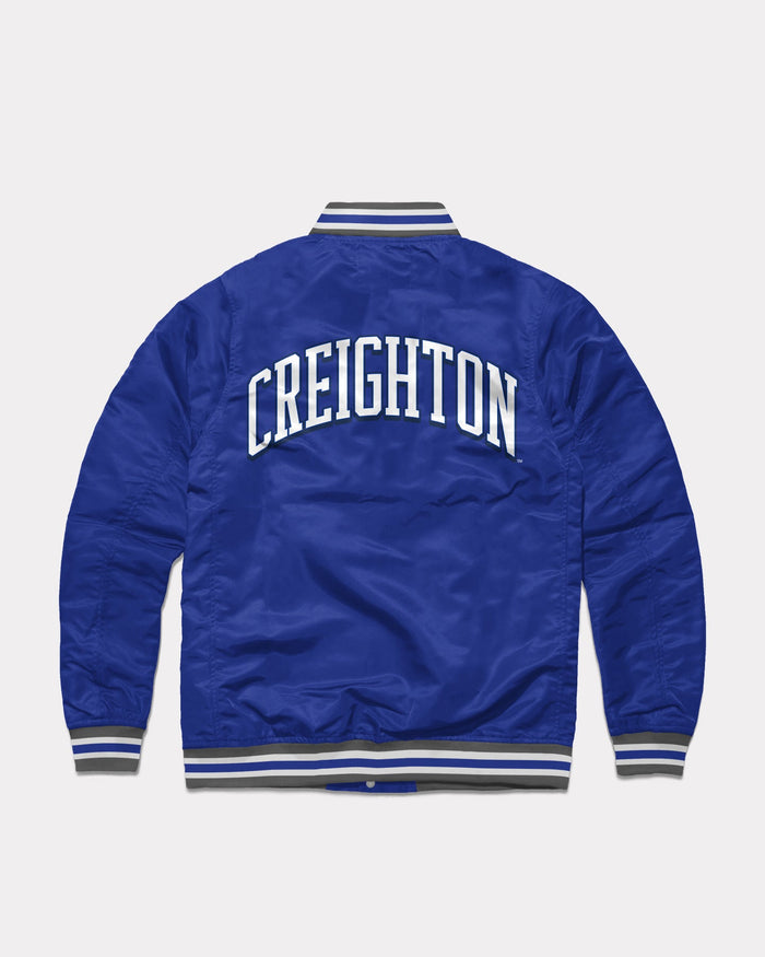 Royal Blue Creighton Bluejays Vintage Varsity Jacket Back