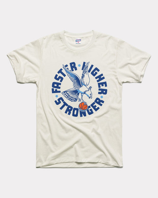 White Creighton Bluejays Stronger Faster Vintage T-Shirt