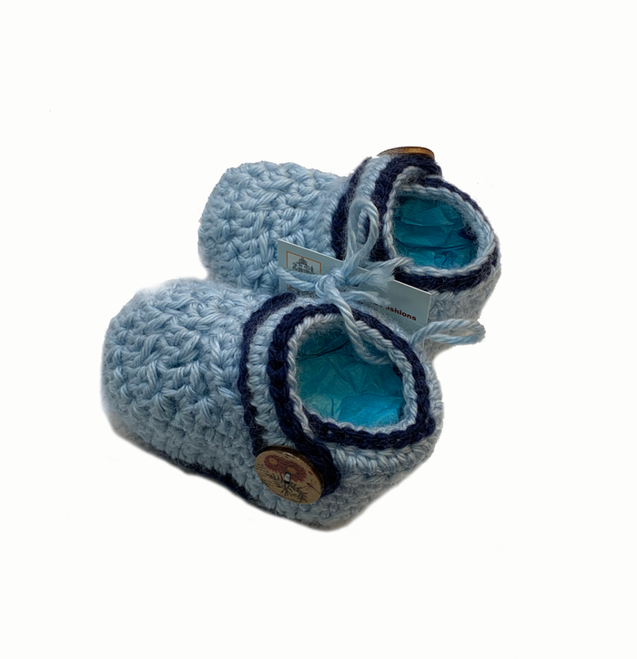 Crochet Blue Whale Baby Booties