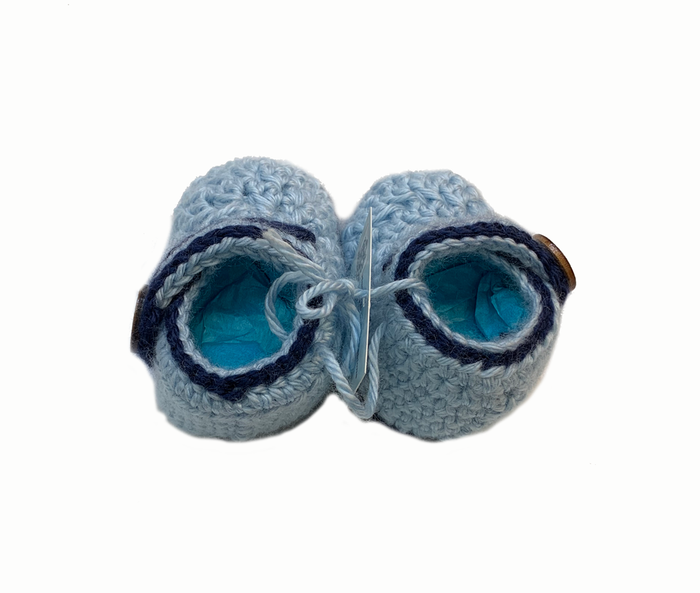 Crochet Blue Whale Baby Booties