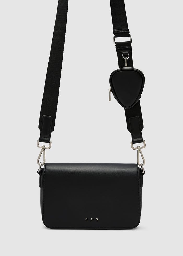 CROSSBODY FLAP BAG WITH SIGNATURE POUCH