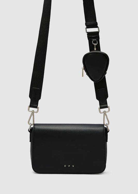 CROSSBODY FLAP BAG WITH SIGNATURE POUCH