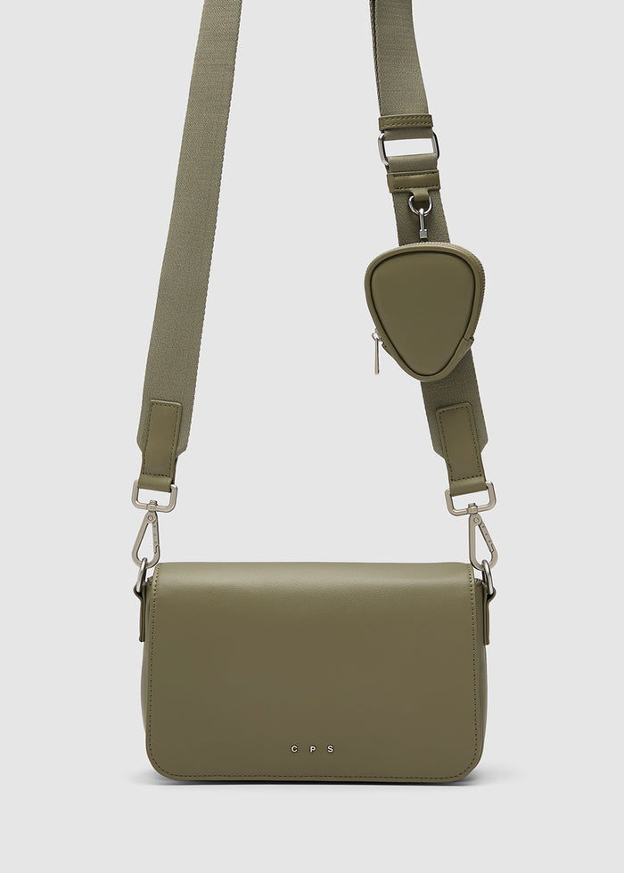 CROSSBODY FLAP BAG WITH SIGNATURE POUCH