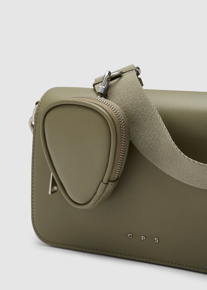 CROSSBODY FLAP BAG WITH SIGNATURE POUCH