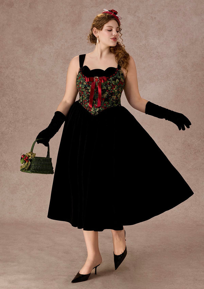 Curve&Plus Smoked Berries Corset Dress