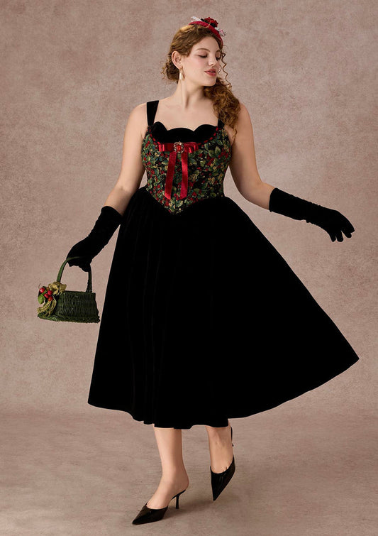 Curve&Plus Smoked Berries Corset Dress