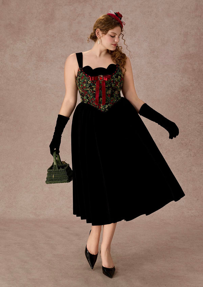 Curve&Plus Smoked Berries Corset Dress