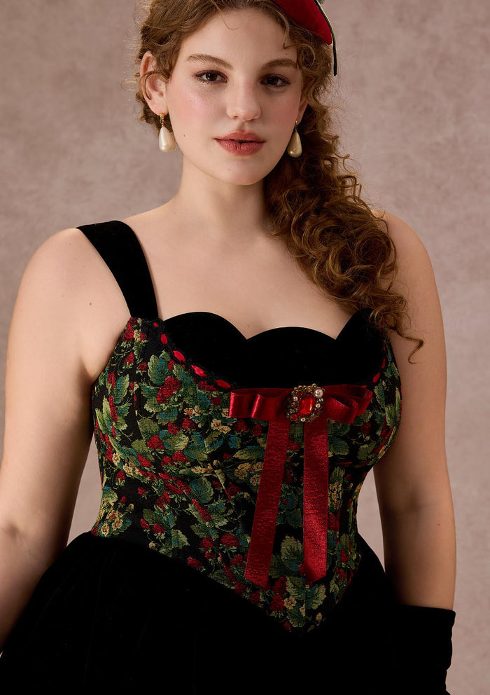 Curve&Plus Smoked Berries Corset Dress