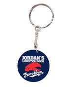 Custom Round Keychain with Black Edge - EZ Corporate Clothing
 - 1