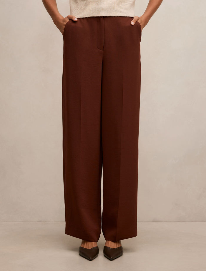 Dani Straight Leg Pants Burgundy A Forever New