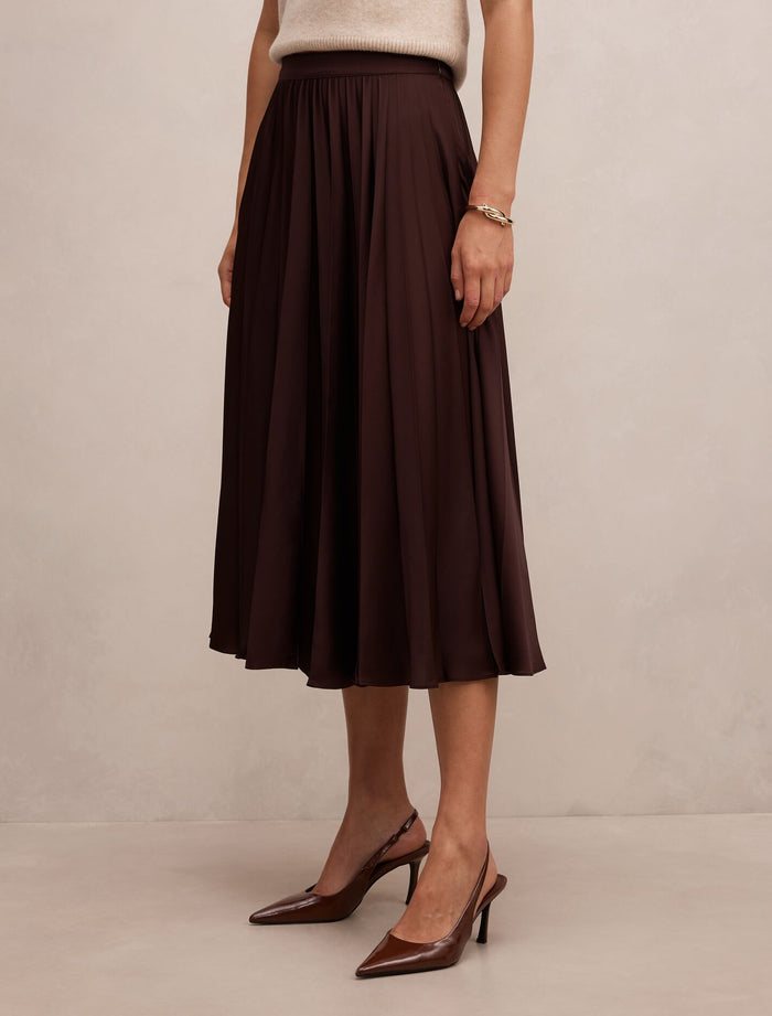 Danielle Pleated Midi Skirt Forever New
