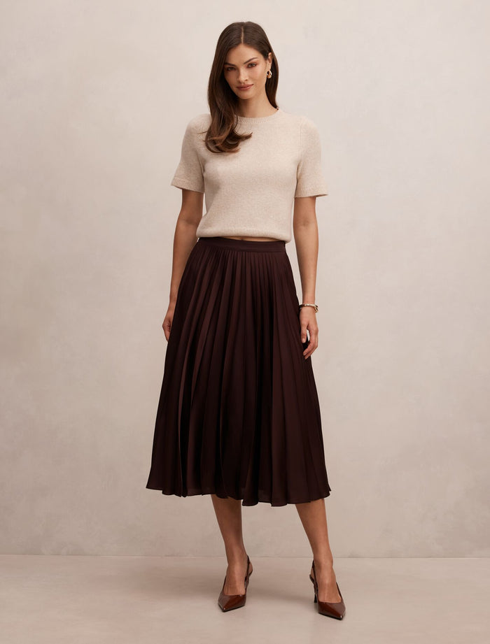 Danielle Pleated Midi Skirt Forever New