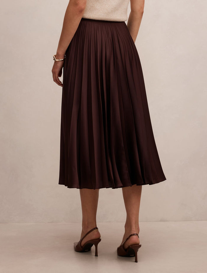 Danielle Pleated Midi Skirt Forever New