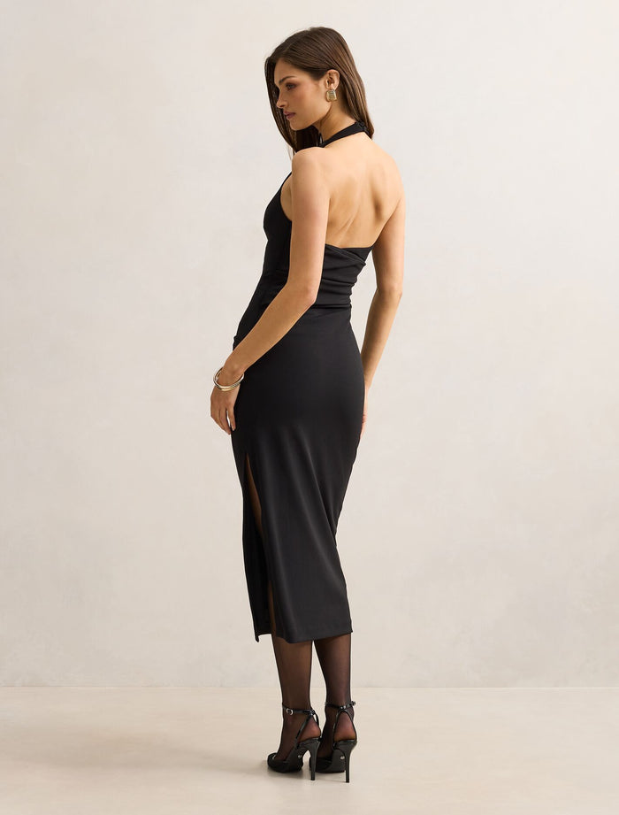 Daphne Halter Column Midi Dress Forever New