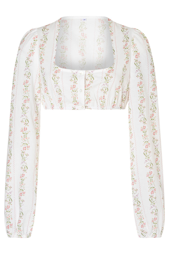 Dirndlbluse LINDA - Blumendruck