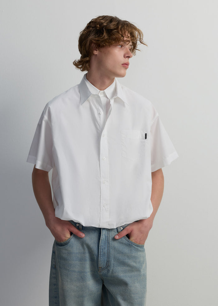 DOUBLE COLLAR OVERSIZE SHIRT