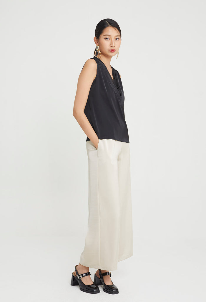 Duchess Satin Slip-On Top