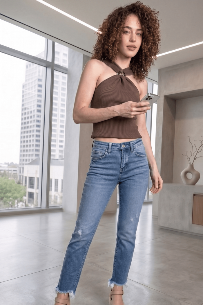 frayed hem jeans, distressed jeans, womens jeans, womens denim