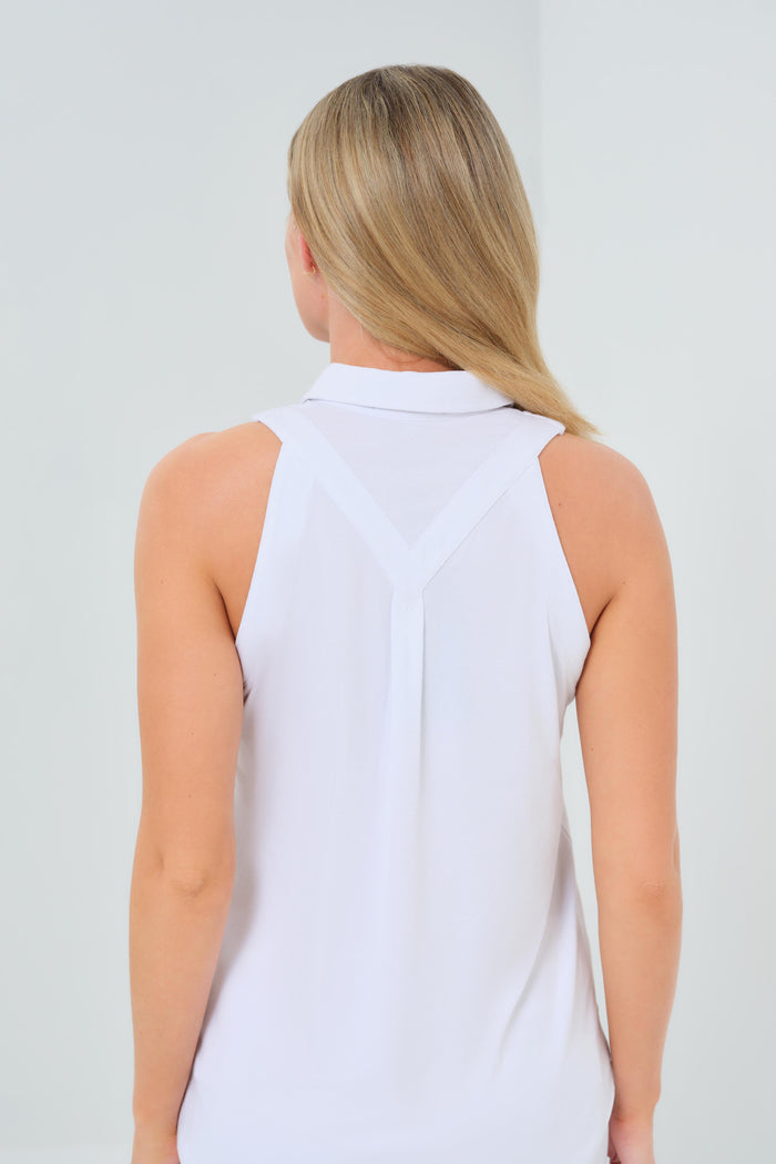 Elise Sleeveless Button Up Top