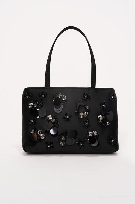Embellished Satin Pouchette