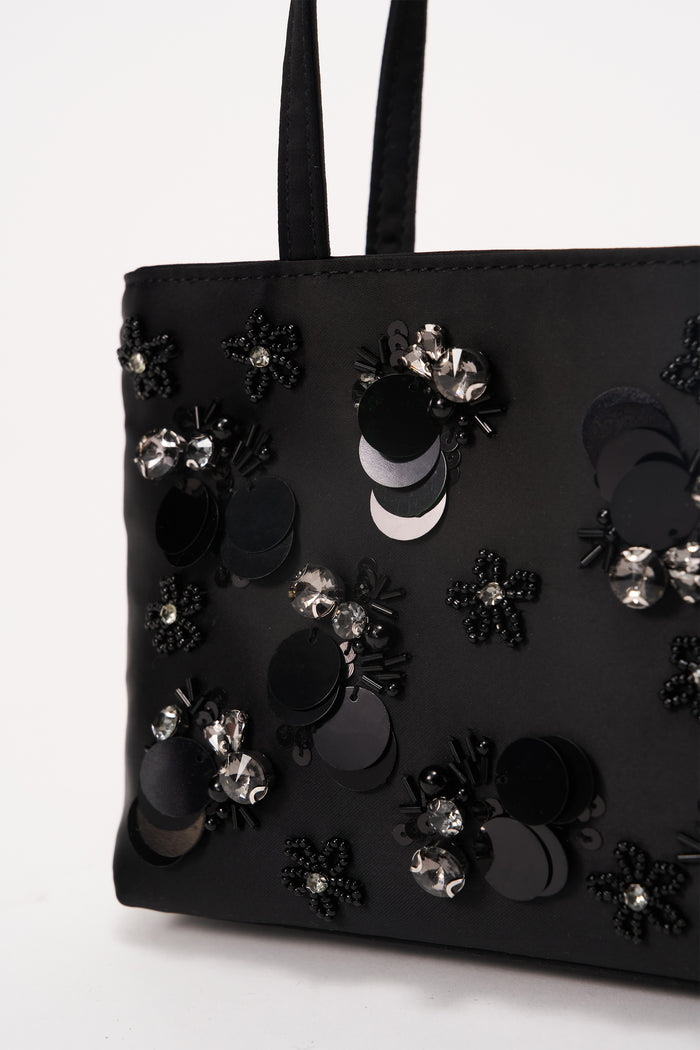 Embellished Satin Pouchette