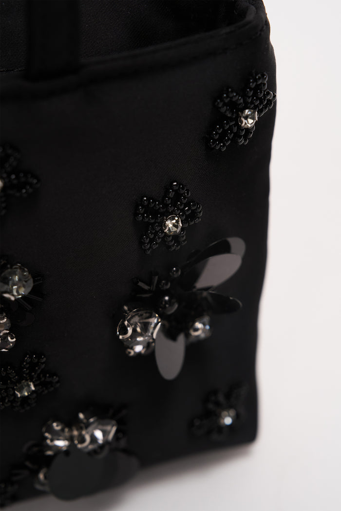 Embellished Satin Pouchette