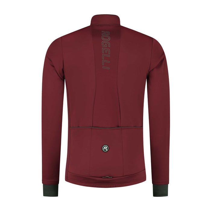 Rogelli Essential fietsjack heren bordeaux achterkant.