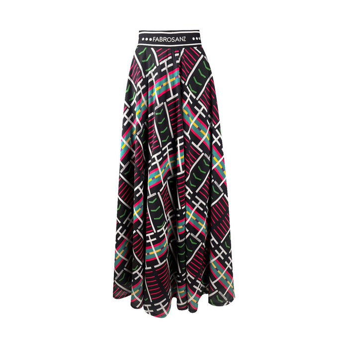 Fabrosanz: Venda Print Flare Skirt