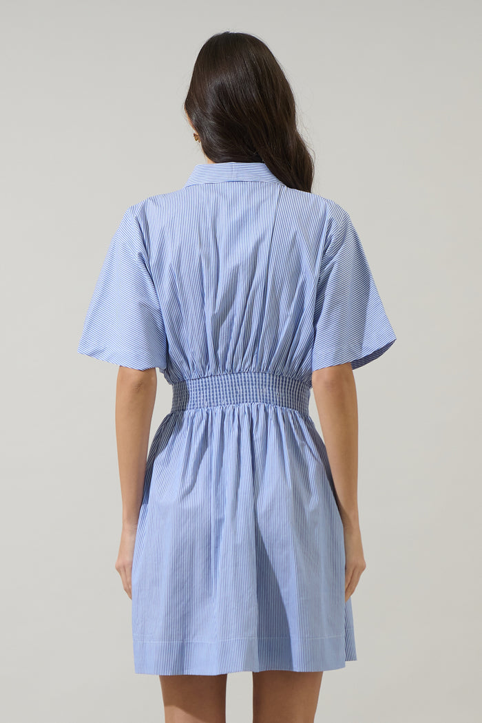 Fannie Striped Kristy Collared Mini Dress