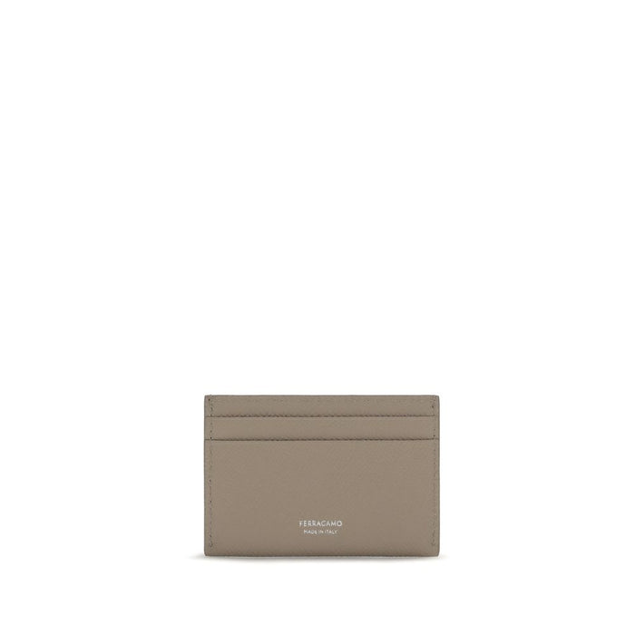 Ferragamo Beige Calf Leather Bos Taurus Wallet