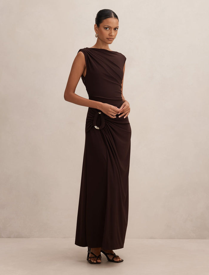 Fiora Petite Hardware Jersey Dress Forever New