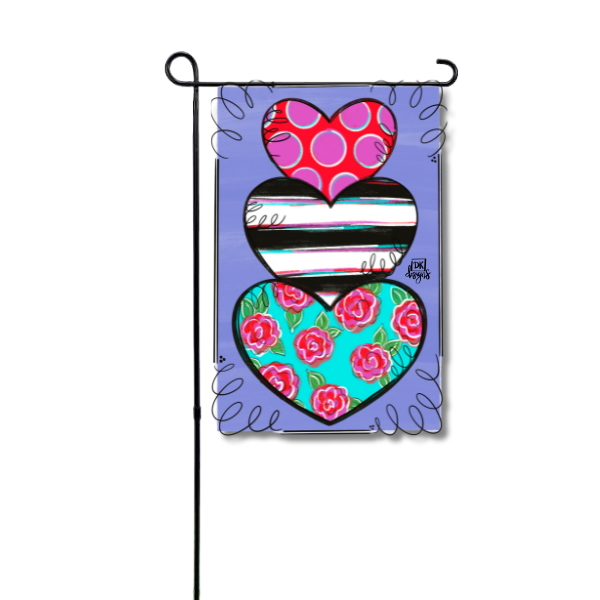 Flag Heart Stack Garden Glam