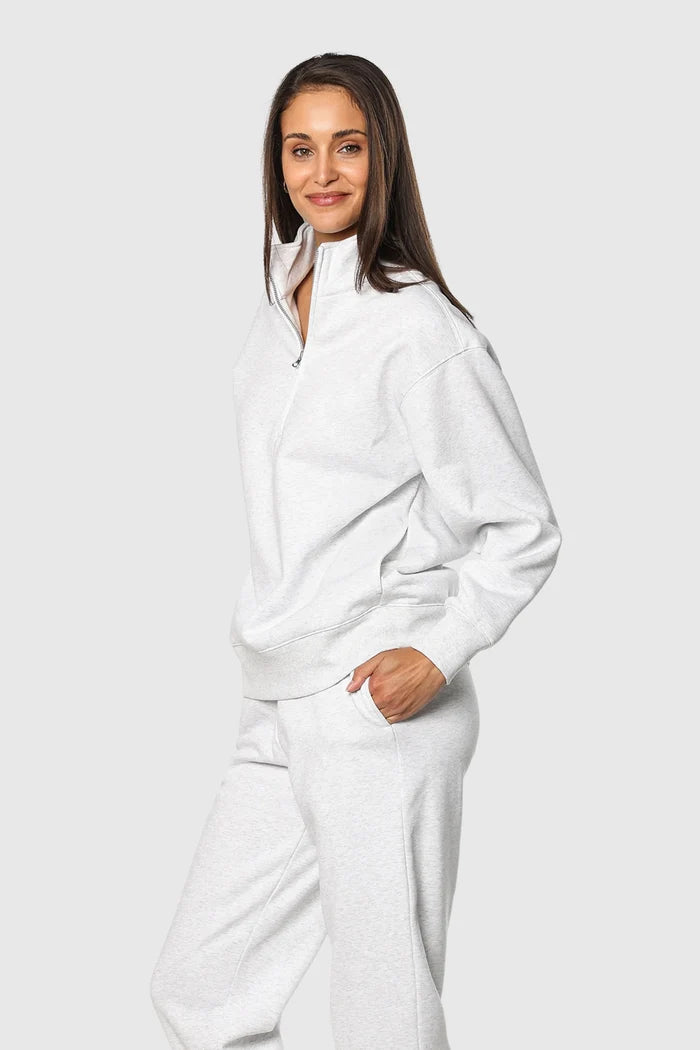Fleece Half Zip Sweaters - Side