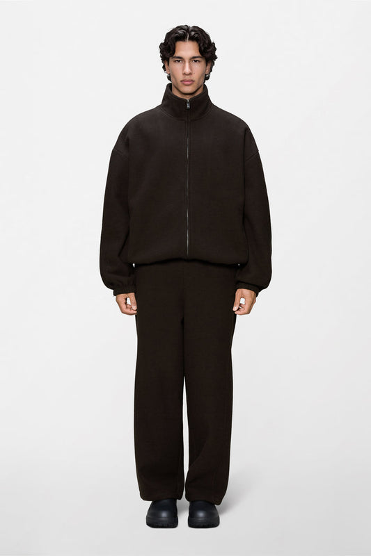 RAINS Fleece Zip Jacket Bark Long Sleeve