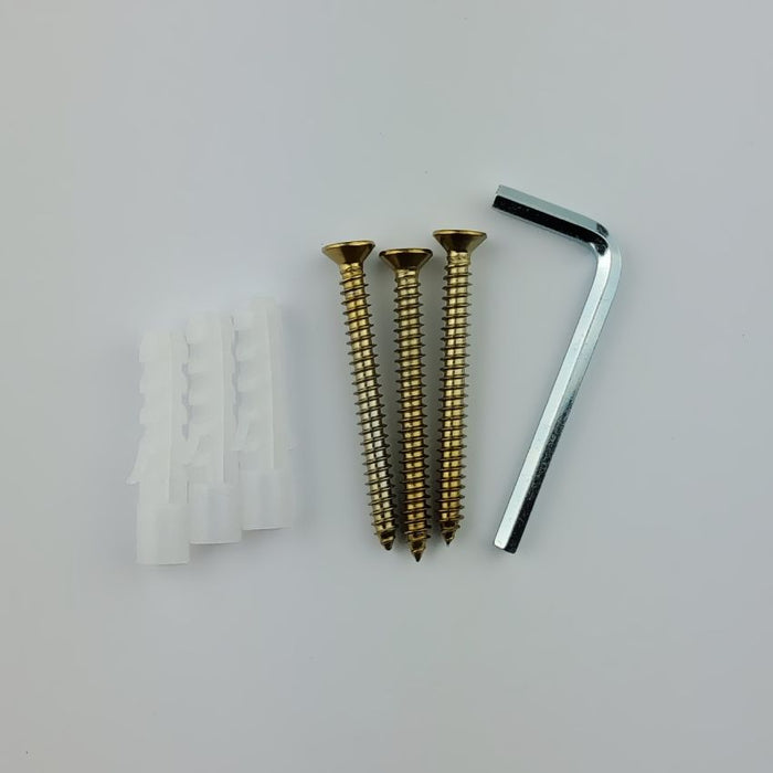 FORGE BRUSHED BRASS SHOWER HINGE GLASS TO WALL L-SHAPE 90 Degrees 10mm glass - Brushed Brass - Image 3