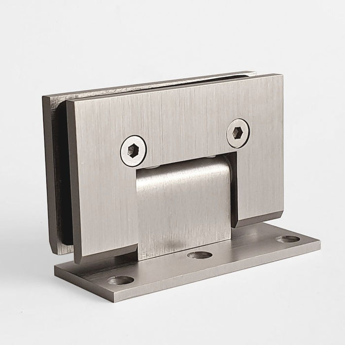FORGE BRUSHED NICKEL SHOWER HINGE GLASS TO WALL L-SHAPE 90 Degrees 10mm glass - Brushed Nickel - Image 2