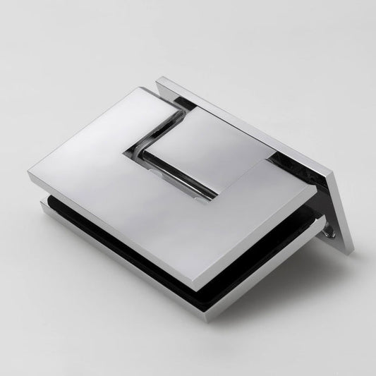 FORGE CHROME SHOWER HINGE GLASS TO WALL L-SHAPE 90 Degrees 10mm glass - Chrome - Image 1