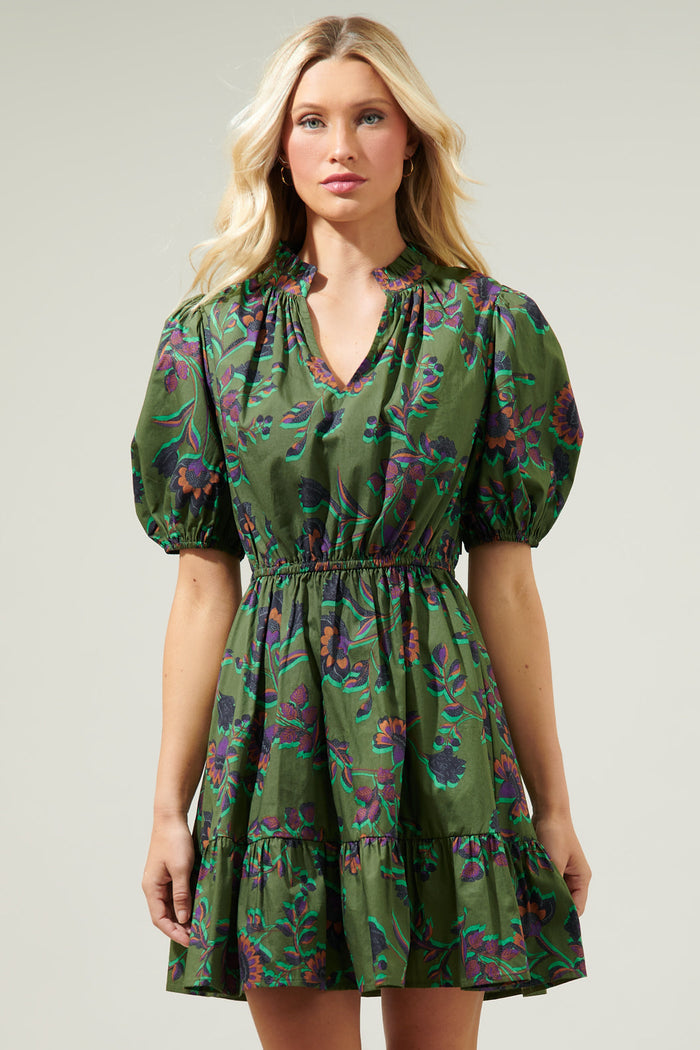 Forrest Floral Marissa Mini Poplin Dress