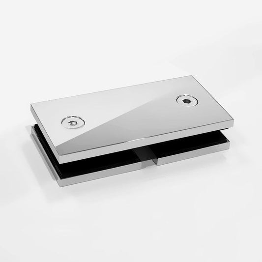 Frameless shower glass BRACKET SQUARE GLASS TO GLASS 180 Degrees - Image 1