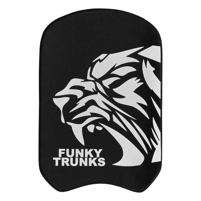 Way Funky Roar Energy kickboard in black and white, designed for swimming and water sports, featuring a sturdy, ergonomic shape.