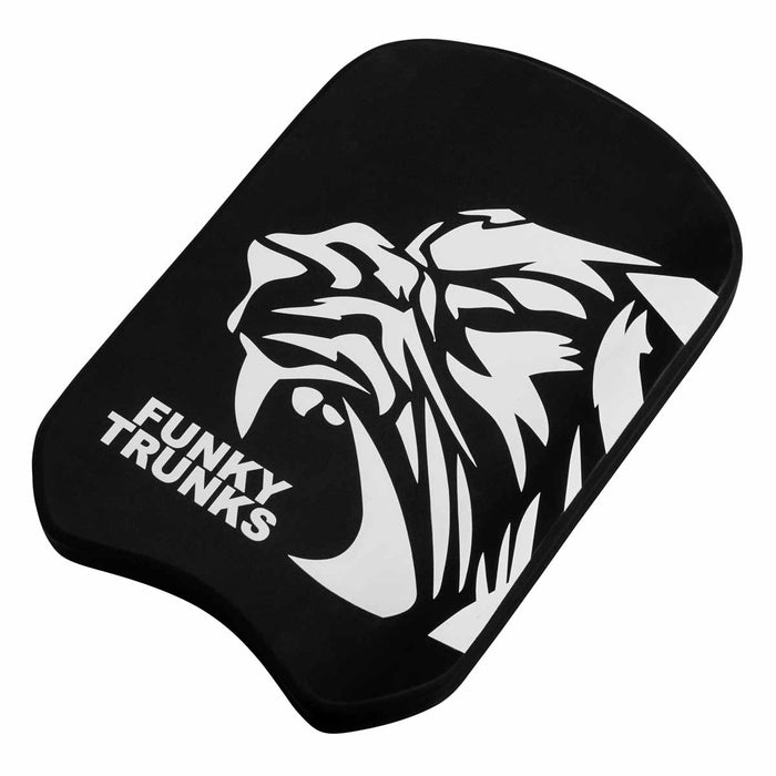 Way Funky Roar Energy kickboard in black and white, designed for swimming and water sports with a sturdy, lightweight build.