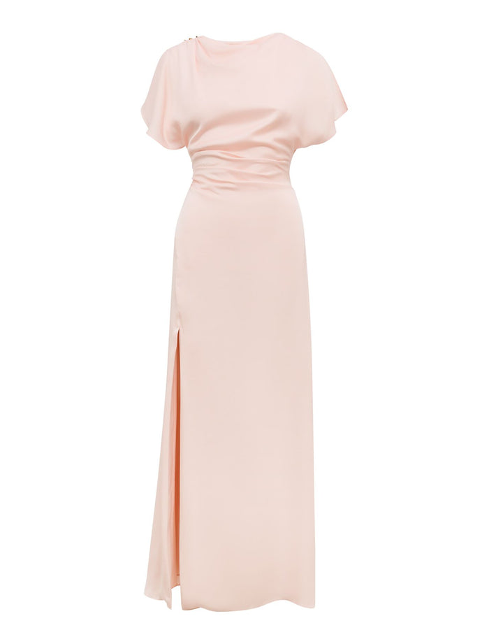 Genevieve Satin Drape Maxi Dress Forever New