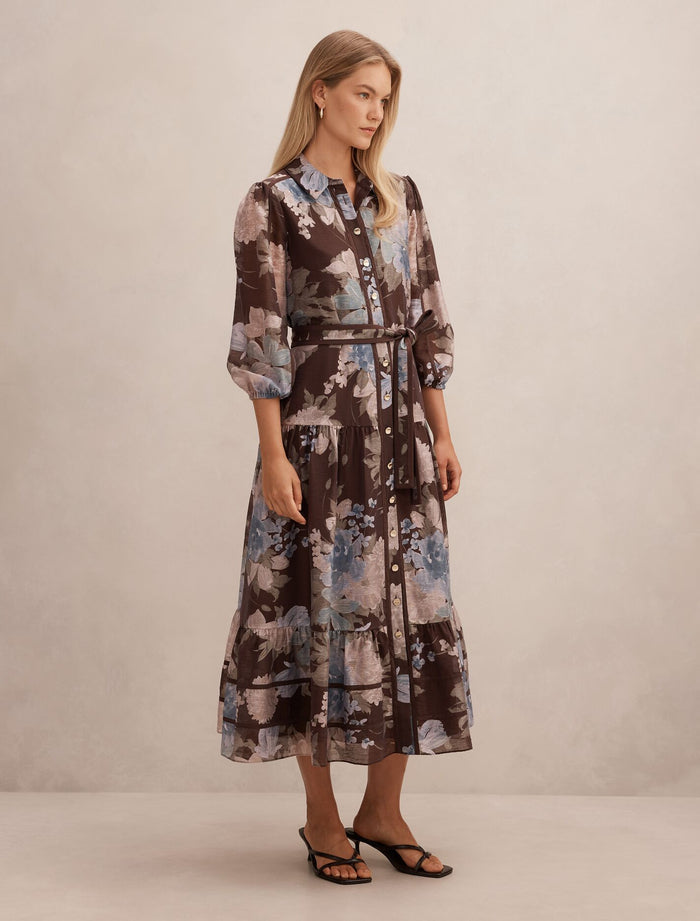 Gianna Printed Midi Dress Forever New